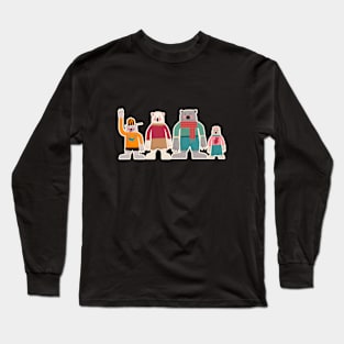 Merry Christmas Postcards - cute Christmas shirt -  Polar bear family Long Sleeve T-Shirt